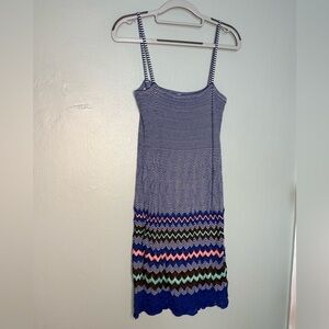 Missoni zigzag striped knit sleeveless dress